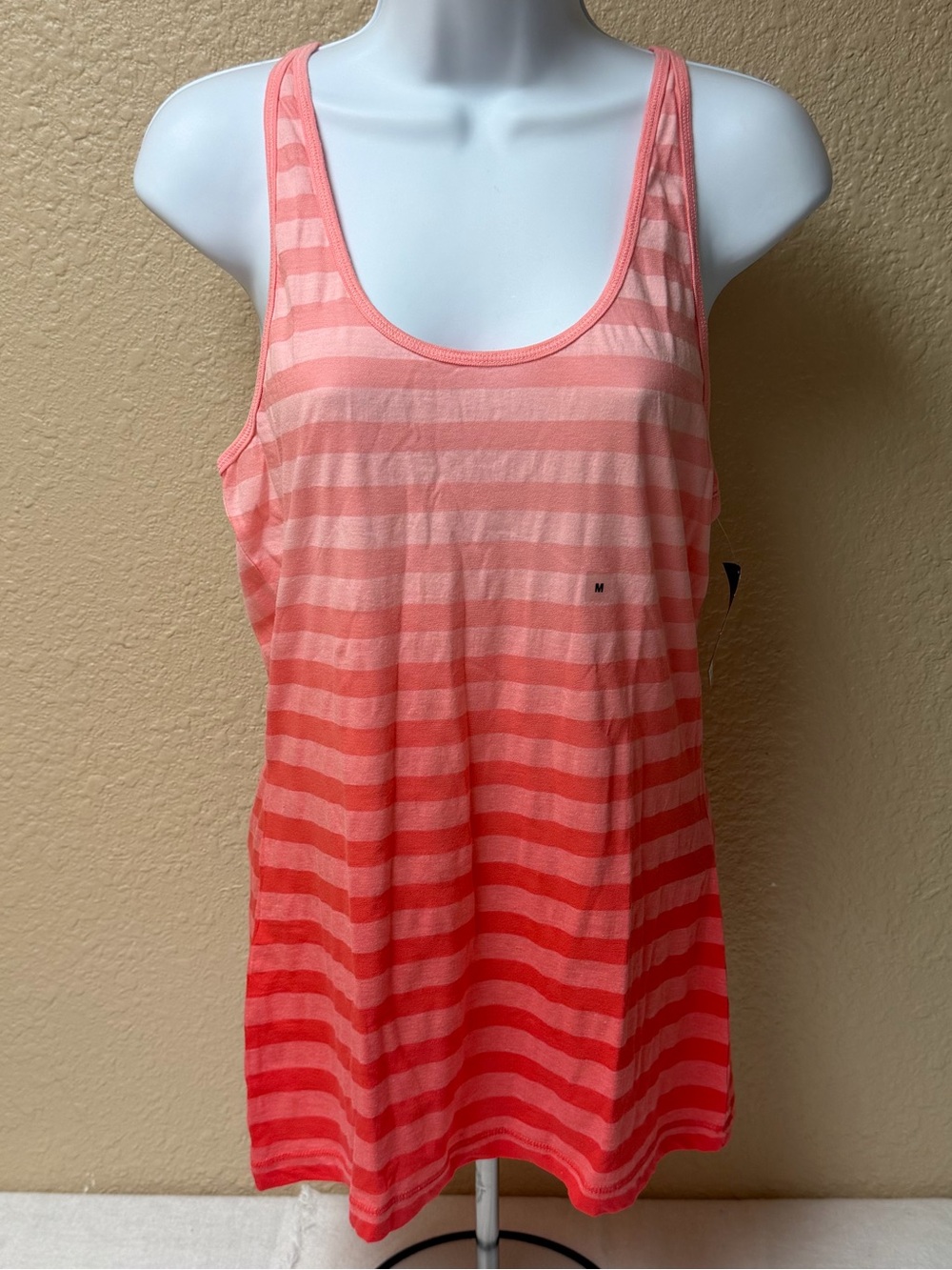 4/$20 Express Coral Ombre Striped Tank Top
